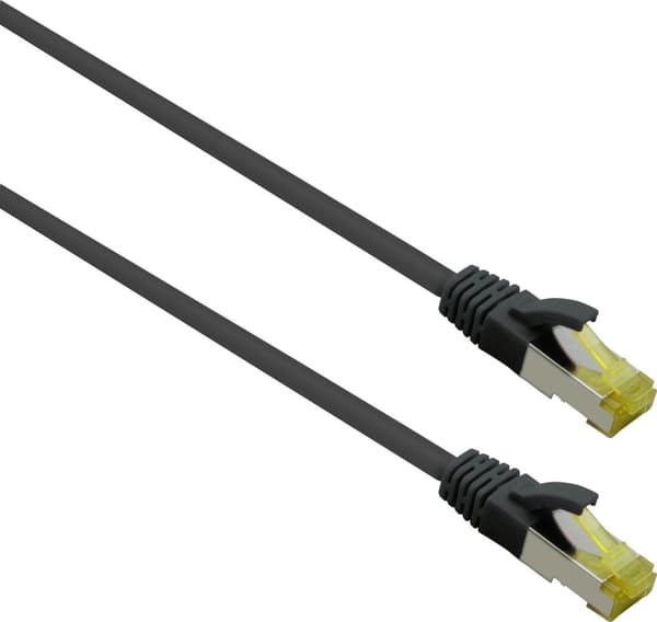 Helos ultra flex patch-kaapeli S/FTP Cat 6a TPE musta 0,5 m - erittäin joustava patch-kaapeli - ihanteellinen sovelluksiin, kuten mediatekniikkaan tai