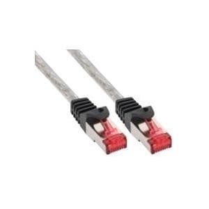 InLine® patchkabel, S/FTP (PiMf), Cat.6, gennemsigtig, 1m (76411T)