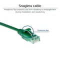 Pikkukuva 5 / 8: ACT Green 2 metrin LSZH U/UTP CAT6 datakeskuksen ohut patch-kaapeli RJ45-liittimillä CAT6 U/UTP SLIMLINE GN 2.00M (DC9702)