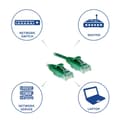 Pikkukuva 6 / 8: ACT Green 2 metrin LSZH U/UTP CAT6 datakeskuksen ohut patch-kaapeli RJ45-liittimillä CAT6 U/UTP SLIMLINE GN 2.00M (DC9702)