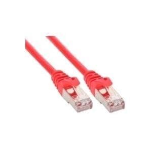 InLine - Patch ledning - RJ-45 (M) - RJ-45 (M) - 50 cm - SFTP - (Kategori 5e) - presset - Rød (72550R)