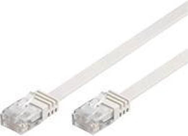 Wentronic CAT5E nätverkskabel - RJ45 - Vit - 5 m