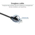 Miniatyrbillede 5 af 8: ACT Sort 3 meter LSZH U/UTP CAT6 datacenter slimline patch-kabel med RJ45-stik CAT6 U/UTP SLIMLINE BK 3.00M (DC9903)