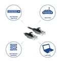 Miniatyrbillede 6 af 8: ACT Sort 3 meter LSZH U/UTP CAT6 datacenter slimline patch-kabel med RJ45-stik CAT6 U/UTP SLIMLINE BK 3.00M (DC9903)