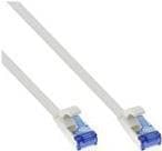 InLine - patch -kaapeli - RJ-45 (M) - RJ-45 (M) - 50 cm - U/FTP, PiMF - CAT 6a - halogeeniton, muotoiltu, ilman koukkua, säikeinen, litteä - valkoinen