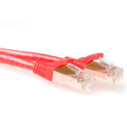 ACT Rødt 1 meter SFTP CAT6A patchkabel uden problemer med RJ45-stik. Cat6a s/ftp snagless rd 1,00m (FB6501)