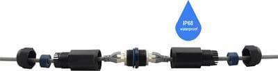 Renkforce RJ45 verkkosovitin CAT 6 [1x RJ45 pistoke - 1x RJ45 socket] musta
