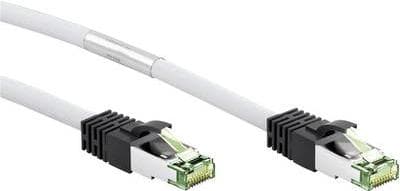 Wentronic goobay - Patchkabel - RJ-45 (M) til RJ-45 (M) - 1,0m - SFTP, PiMF - CAT 8.1 - halogenfri, formet, uden krog, snoet - hvid (55124)