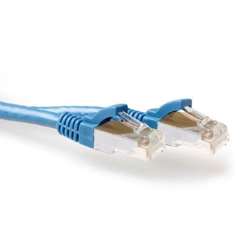 ACT Blue 2 meter LSZH SFTP CAT6A patch-kabel uden problemer med RJ45-stik. Cat6a s/ftp lszh sng bu 2,00m (FB7602)