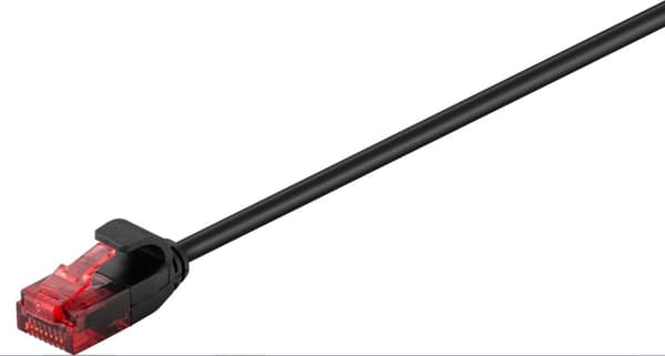 MicroConnect U/UTP CAT6 0,5M sort tyndt uskærmet netværkskabel, PVC, 4x2xAWG 30/7 CU, OD : 3,6 mm