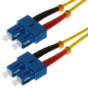 Herweck Helos - FO patch kabel - SC duplex - SC duplex - 1,0m - 9/125 mikron - OS2 - gul (115809)