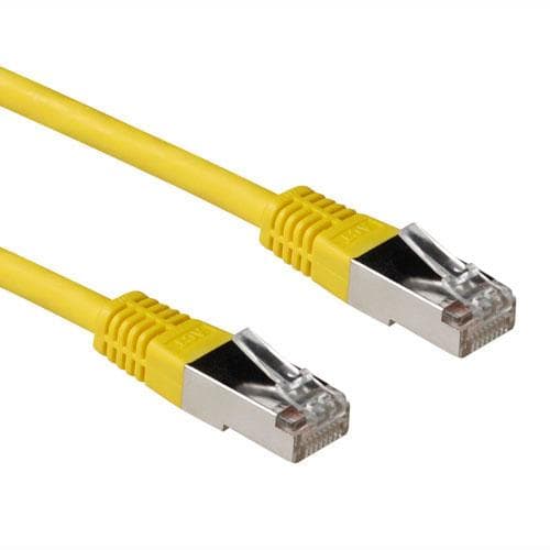 ACT Gul 3 meter LSZH SFTP CAT6A patchkabel med RJ45 stik. Cat6a s/ftp lszh gul 3,00m (IB9103)