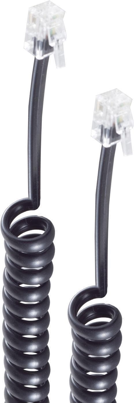 shiverpeaks ®-BASIC-S telefonlur spiralkabel 2x 4P4C, vit, 4,0m (BS70134)