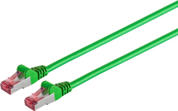 S/CONN maksimale tilslutningsmuligheder netværkskabel patch-kabel, kat 6A, S/FTP, PIMF, halogenfri, GHMT-CERTIFICERET, grøn, 3,0 m (75713-AG)