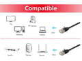 Pikkukuva 3 / 3: varusta Slim - Patch -kaapeli - RJ-45 (M) - RJ-45 (M) - 25 cm - S/FTP - CAT 6a - valettu, ilman koukkua - musta