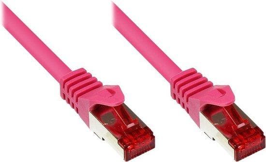 Alcasa 0,25m Cat6 S/FTP - RJ-45 - RJ-45 - Han/Han - Cat6 - S/FTP (S-STP) - Magenta (8060-003M)