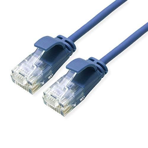 ROLINE UTP DataCenter patchkabel Cat.6A, LSOH, slim, blå, 0,3 m