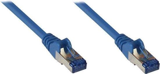 Hyvät liitännät RNS - Patch -kaapeli - RJ-45 (M) - RJ-45 (M) - 25 cm - SFTP, PiMF - CAT 6a - suojattu, halogeeniton, ilman koukkua - sininen