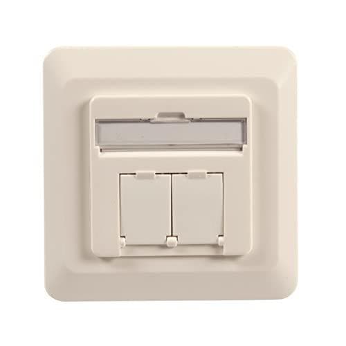 EFB elektronik EFB datastik Cat.6A højre/venstre, planmonteret, 2xRJ45, hvid (ET-25130.1V1) Hvid