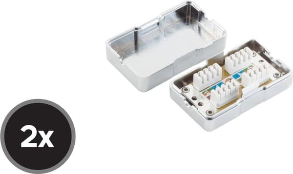 shiverpeaks ®-BASIC-S--sæt med 2 - Kat. 6 LSA-forbindelse-BOX netværksudvidelse (BS75001-SET2)