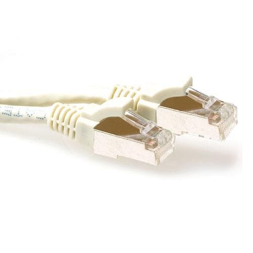 ACT Ivory 3 meter LSZH SFTP CAT6A patchkabel uden problemer med RJ45-stik CAT6A S/FTP LSZH SNG IV 3.00M (FB7403)