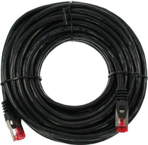 InLine 73615X crossover patchkabel, S/FTP, Cat.6, sort, 15m