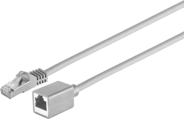 S/CONN maksimal forbindelse netværk forlængelse-RJ45 patch kabel forlængelse med rå kabel Cat.7 rå kabel, S/FTP, PIMF, halogenfri, grå, 10,0m (08-6207