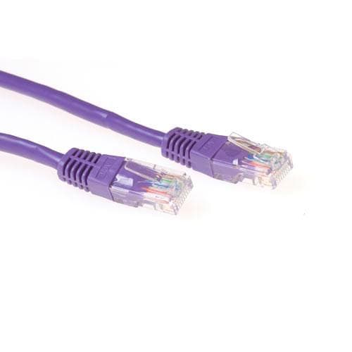 ACT Purple 5 metrin U/UTP CAT6 patch-kaapeli RJ45-liittimillä. Cat6 u/utp violetti 5,00 m (IB1705)
