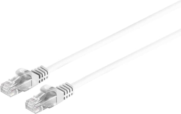 S/CONN maksimale tilslutningsmuligheder netværkskabel RJ45 patchkabel U/UTP med Cat.7 råkabel hvid 10m (08-35076)