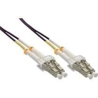 InLine - Patch -johto - LC Multi-Mode (M) - LC Multi-Mode (M) - 1,0 m - Kuituoptiikka - 50/125 mikronia - OM4 - Halogeeniton - Violetti (88541P)