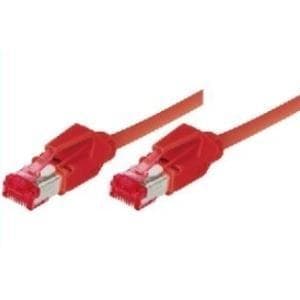 Patchkabel S/FTP, PiMF, Cat 6, rød, 1,0 m, halogenfri, med Leoni-kabel og Hirose-stik TM21 (tidligere betegnelse S/STP) (73601R)