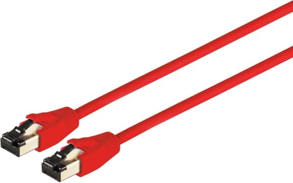 S/CONN maximal anslutning nätverkskabel patchkabel kat. 8,1 F/FTP PIMF LSZH röd 0,25 m (08-41004)