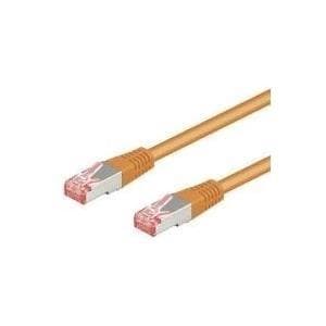 Wentronic goobay - Netværkskabel - RJ-45 (M) til RJ-45 (M) - 7,5 m - SFTP, PiMF - CAT 6 - formet - orange (95526)