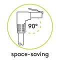Miniatyrbild 3 av 3: Goobay 51516 CAT 6 patchkabel, 90 graders kontakt, nätverkskabel, Ethernet, Playstation, Xbox, LAN-kabel, DSL, U/UTP, RJ45-kontakt, svart, 2 meter