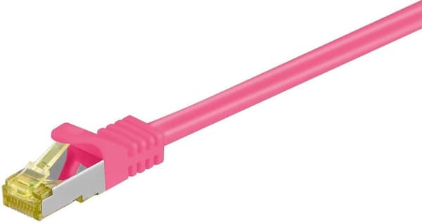 Goobay RJ-45 CAT7 3m nätverkskabel S/FTP (S-STP) Magenta
