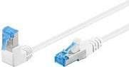 Wentronic goobay - Patchkabel - RJ-45 (M) vinklad till RJ-45 (M) rak - 2 m - 6 mm - SFTP, PiMF - CAT 6a - halogenfri, rund, tvinnad - vit (51565)