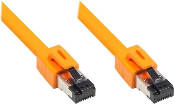 Alcasa 8080-010O verkkokaapeli 1 m Cat8.1 S/FTP (S-STP) Oranssi