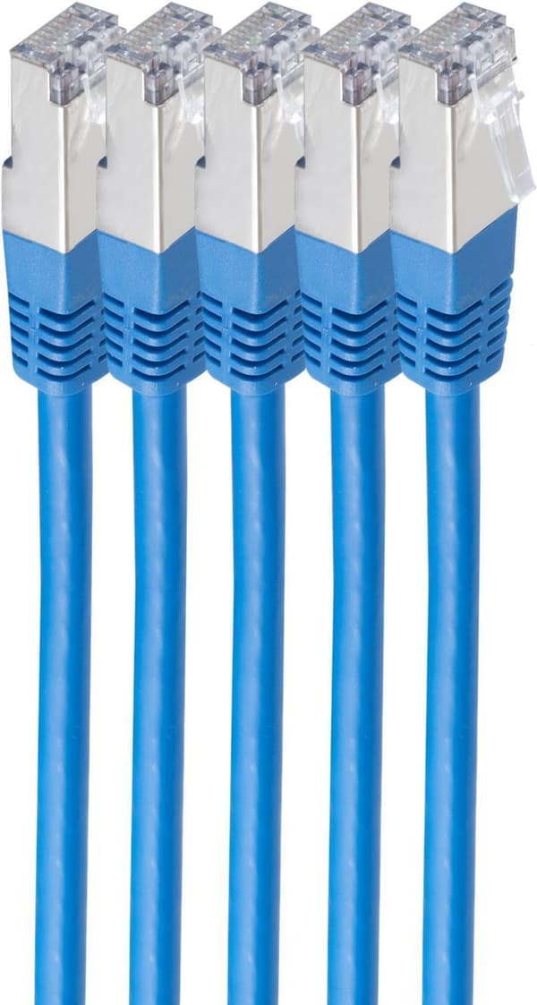 shiverpeaks BS75711-H0.5B-SET5 Nätverkskabel Blå 0,5 m Cat6 S/FTP (S-STP) (BS75711-H0.5B-SET5)