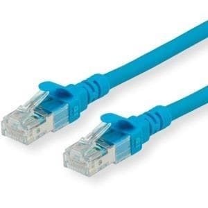 ROLINE S/FTP LAN-kabel Cat 6A Komponentniveau LSOH| Ethernet-netværkskabel med RJ45-stik | Blå 0,3m