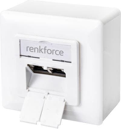 Renkforce netværksstik, overflademonteret CAT 6 ren hvid (RF-4697900)