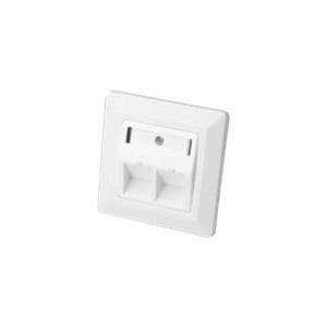 DIGITUS Professional - väggplatta - vit, RAL 9010 - 2 portar (DN-93801-1) Vit