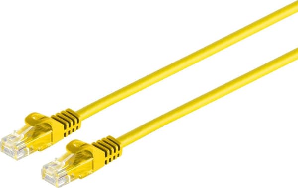 S/CONN maksimale tilslutningsmuligheder netværkskabel RJ45 patchkabel U/UTP med Cat.7 råkabel gul 3m (08-35042)