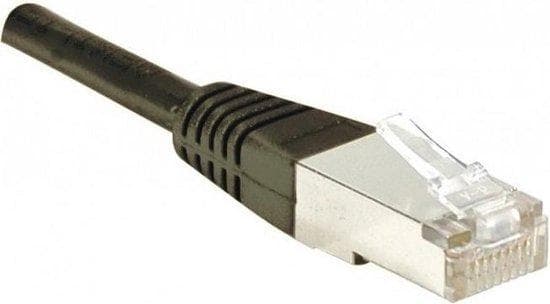 Patchkabel F/UTP, CAT.6, sort, 1,5 m patchkabel med særlig smal knækbeskyttelse (857943)