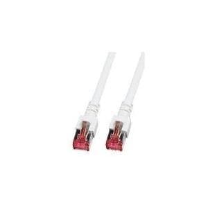M-CAB - patchkabel - RJ-45 (M) - RJ-45 (M) - 1,0m - SFTP - CAT 6 - halogenfri, med veckskydd - vit (3271)