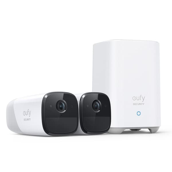 EufyCam 2 Pro - 2 turvakamerat / IP-kamerat + tukiasema - 2K Ultra HD - jopa 365 päivän akku - sisä- ja ulkokäyttöön Valkoinen