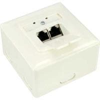 InLine - Seinäpistoke - RJ-45 X 2 - Polar White (75602K)