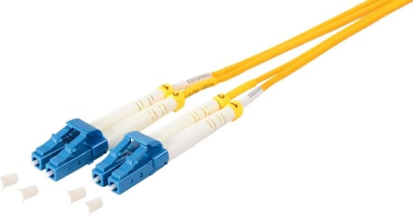 S/CONN maksimale tilslutningsmuligheder fiberoptisk duplex patch-kabel LC/LC 9/125µ, OS1/OS2, gul 0,5 m (77801-0,5)
