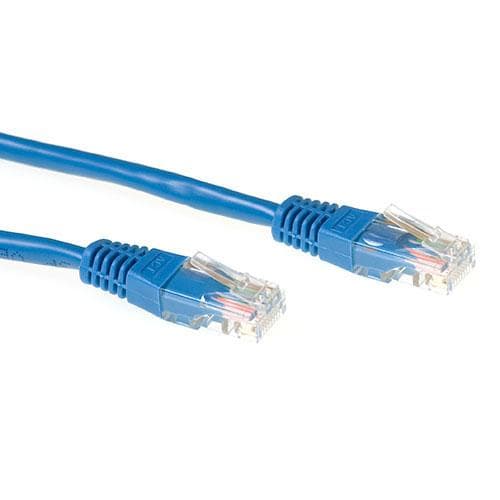 ACT Blue 1 metrin LSZH U/UTP CAT6A patch-kaapeli RJ45-liittimillä. Cat6a u/utp lszh blue 1,00m (IB1301)