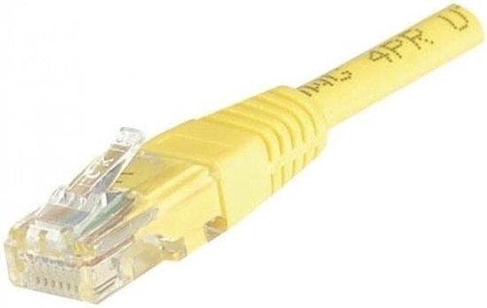 Patchkabel, CAT.6, U/UTP, uskærmet, kobber, gul, 5 m patchkabel med låsesko (EXC245750)