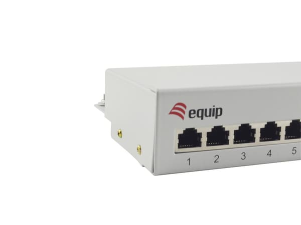 Equip 227363 12-Port CAT.6 Desktop PATCH PANEL, LYS GRÅ